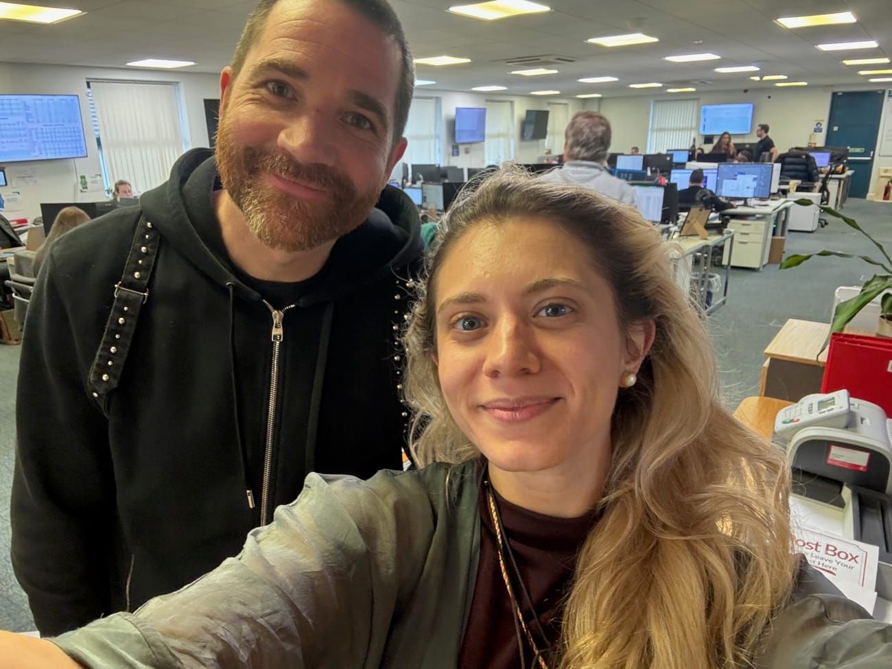 Sabrina Stocker with Rob Moore